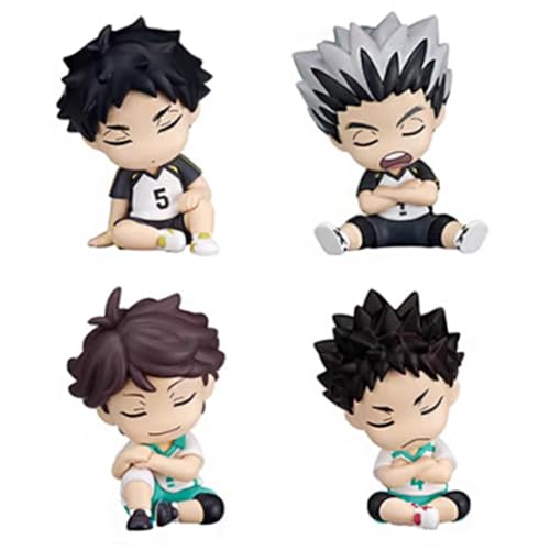 4PCS/Set Haikyuu Figuren Oikawa Tooru Look Up Figuren 6CM PVC Charakter Modell Sammlerstücke Ornamente Statue Zuhause Auto Dekoration von Gooyeh