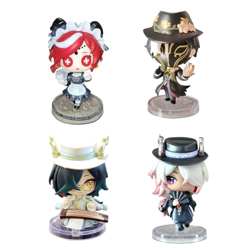 Anime Figur, The Ripper Figur, Xie Bi'an Fan Wujiu Anime Figuren, 8CM, Auto Dekoration, Fiona Gilman Figur, Manga Spielfiguren, Anime Merch für Fans, 4PCS von Gooyeh