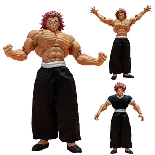 Anime Hanma Yujiro Action Figure- BAKI Battle Model Stance,18CM Desktop Ornament PVC Statue Sammlerstück Geschenk für Anime Fans von Gooyeh