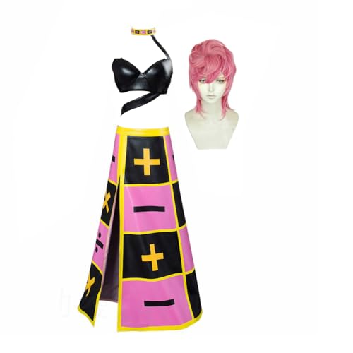 Anime JJBA Cosplay Kostüm Trish Una/Guīdo Mista/Giorno Giovanna/Narancia Ghirga Cosplay Kostüm Anime Uniform Outfit Set ür Männer Frauen Halloween Party Kostüm von Gooyeh