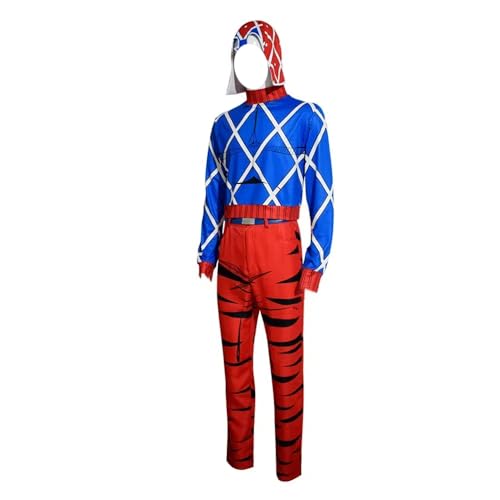 Anime JJBA Cosplay Kostüm Trish Una/Guīdo Mista/Giorno Giovanna/Narancia Ghirga Cosplay Kostüm Anime Uniform Outfit Set ür Männer Frauen Halloween Party Kostüm von Gooyeh