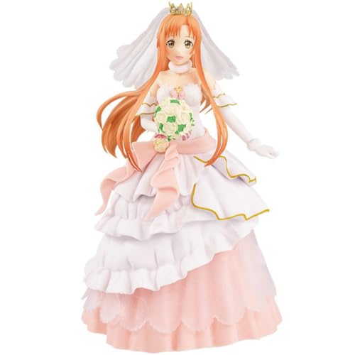 Anime Yuuki Asuna Figur Anime Brautkleid-Modelle PVC Statue Model Anime Figur Geschenk Yuuki Asuna Merch Display Figur Sammlerstück für Fans 23CM von Gooyeh