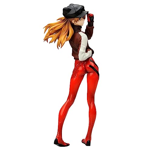 Asuka Langley Soryu Figur Katzenohren-Trainingsanzug Modell Anime-Skulptur Anime Dekoration PVC-Figur Asuka Langley Soryu Modell Desktop Dekoration Geschenk für Fans 22CM von Gooyeh