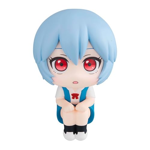 Ayanami Rei Figur Asuka Langley Soryu Anime Look Up Figure Sitting Anime Figure Anime Charakter Figur Auto Skulptur Anime-Actionfigur Sammlerstücke Desktop Ornament 11CM von Gooyeh