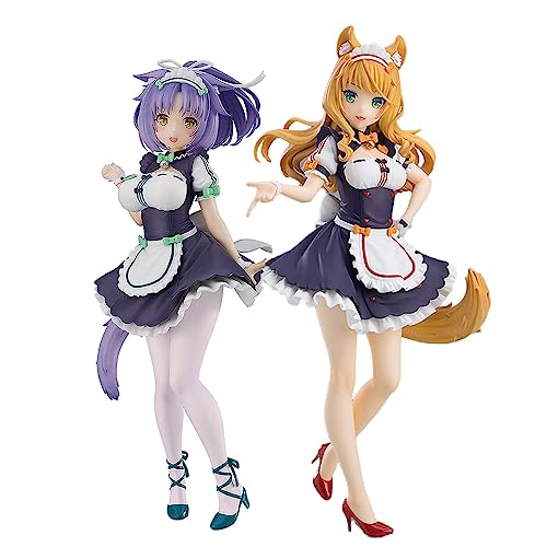 Gooye 2pcs NEKOPARA Figur Chocola/Vanilla Action Figur Schönheit Mädchen Anime Figuren PVC Statue Sammlung Modell Desktop Ornamente Geburtstag 10-26cm von Gooyeh