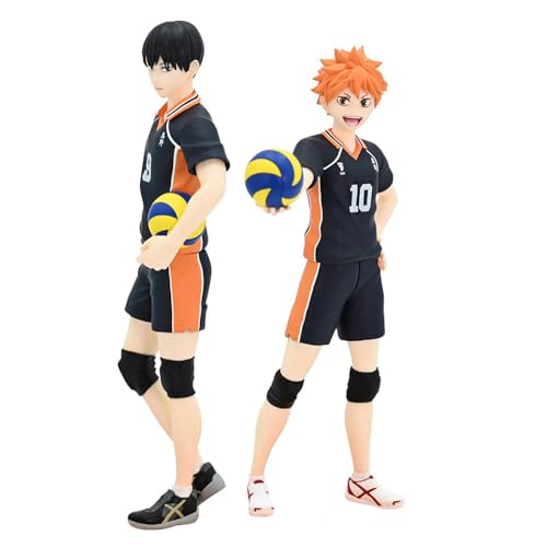 Gooyeh 2 x Haikyuu Figur Anime Tobio Kageyama Figure Shoyo Hinata Figur Statue Model PVC Skulptur Desktop-Dekoration Sammlerstück 18CM von Gooyeh