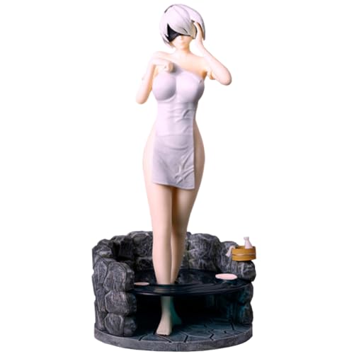 Gooyeh 2B Figur No.2 Type B Figur Anime 2Bautomata Statue 2Byorha Modell Figur Szenische Version mit Bodenmodell 22CM Sammlerstück für Fans von Gooyeh