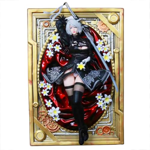 Gooyeh 2Bautomata Figur 2Byorha Figuren Anime 2B Actionfigur 32CM Zubehör für austauschbare Köpfe Anime Game Girl Figur Anime Auto Dekoration Ornamente Sammlerstück Geschenke Schwarz von Gooyeh