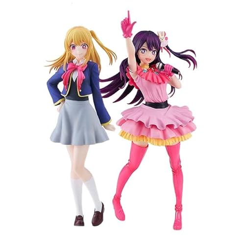 Gooyeh 2PCS Anime Oshi no Ko Figur Hoshino Ai Hoshino Rubi Figure Auto Dekoration Sammlerfigur Sculpture Schreibtisch Dekoration Geburtstagsgeschenk für Fans 17CM von Gooyeh