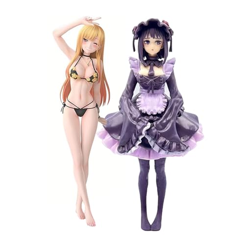 Gooyeh 2PCS Kitagawa Marin Figur Anime My Dress-Up Darling Badeanzug PVC Statue Modell Sammlerstück Standing Figure Modell Desktop Dekorationen 23cm von Gooyeh