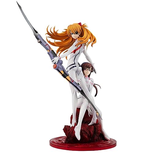 Gooyeh 2pcs Asuka Langley Soryu und Mari Makinami Illustrious Figur Kampfanzug Modellierung Doppel Action Figuren Desktop Dekorationen Statue Modell Sammlung Geburtstag Geschenk 23cm von Gooyeh