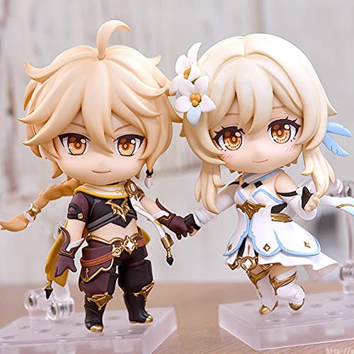 Gooyeh 2pcs Lumine und Aether Figur Anime Spiel Action Figur Set Anime Figur Modell Skulptur Handwerk Sammlung Geburtstagsgeschenk 10cm von Gooyeh