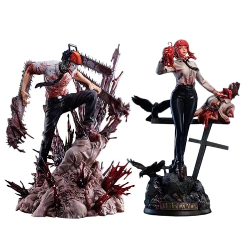 Gooyeh 2pcs Makima und Denji Figur Chainsaw Man Anime Figur Statue Modell Sammlung Boutique Boxed Figruen Heimdekoration Geburtstagsgeschenk29-43cm von Gooyeh