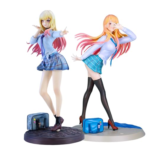 Gooyeh 2pcs My Dress-Up Darling FigurenSet Kitagawa Marin Anime Figuren PVC Statue Sammlung Spielzeug Modell Desktop Ornamente Geschenk 23 + 28cm Set von Gooyeh