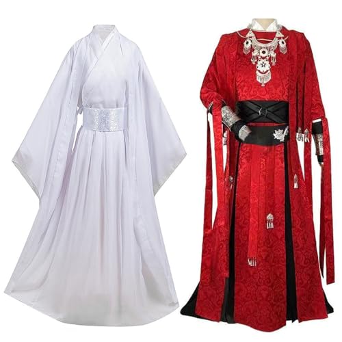 Gooyeh 2pcs Tian Guan Ci Fu Cosplay Kostüm Komplettset Xie lian und Hua Cheng Cosplay Kostüm Combo Anime Cosplay Hanfu Kind Erwachsene Männlich/Weiblich Cosplay Kostüm von Gooyeh