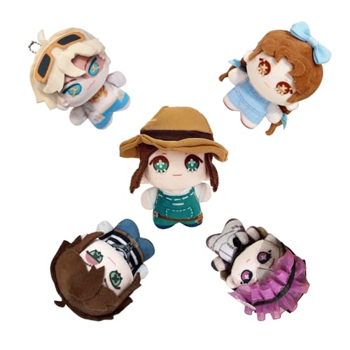 Gooyeh 5PCS Anime Plüsch Figur Emily Dyer/Fiona Gilman/Luca Balsa/Alice DeRoss Plush Cartoon Plüschtiere Anime Pendant 10CM Mini Weich Rucksack Schlüsselanhänger Dekoration von Gooyeh