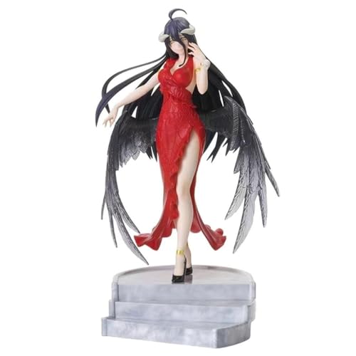 Gooyeh Albedo Figur, PVC-Statue, Anime Modell Anime-Skulptur Artikel Cartoon Spiel Charakter Albedo Heimdekoration Sammlerstück Desktop Dekoration Geschenke 23CM von Gooyeh