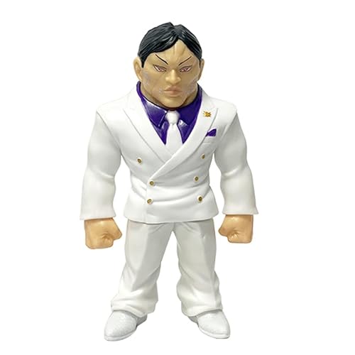 Gooyeh Anime BAKI Figuren, Hanayama Kaoru Zeichentrickfigur Modell, Schreibtischdekorationen 23CM Weißes Anzugmodell, Anime und Manga Spielrandfiguren von Gooyeh