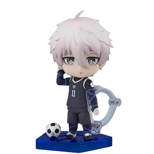 Anime Blue Lock Figur, Seishiro Nagi Cartoon Charakter Skulptur, Home Decorations Collectibles 10CM Anime Peripherie Charakter Modell Action-Figuren von Gooyeh