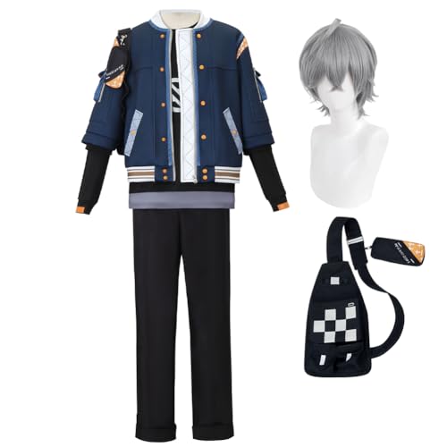 Gooyeh Anime Cosplay Kostüm Proxies Wise Anime Costume Outfits Anzug Mit Perücke Kopfschmuck Set Für Männer Uniform Halloween-Rollenspiel-Kostüme Requisiten und Zubehör von Gooyeh