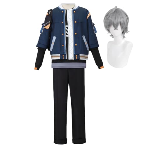 Gooyeh Anime Cosplay Kostüm Proxies Wise Anime Costume Outfits Anzug Mit Perücke Kopfschmuck Set Für Männer Uniform Halloween-Rollenspiel-Kostüme Requisiten und Zubehör von Gooyeh