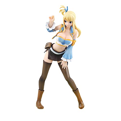 Gooyeh Anime Fairy Tail Figur Lucy Heartfilia Figur Kopf bewegliches PVC Modell Dekoration Statue Sammlung Geschenk für Anime Fans von Gooyeh