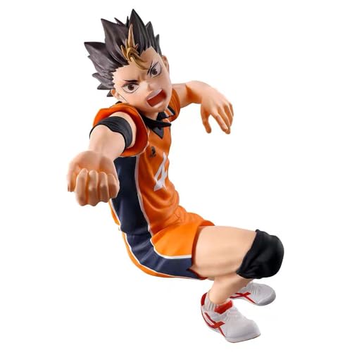 Gooyeh Anime Haikyuu Statue Modell Nishinoya Yu Figur 10CM Springversion des Figurenmodells PVC Haikyuu!! Figur Skulptur Desktop Ornament Sammlerstück Souvenirs von Gooyeh