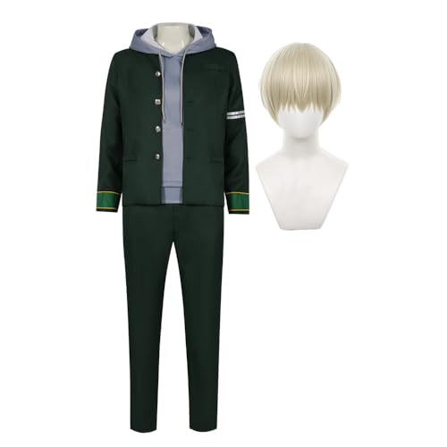 Gooyeh Anime Wind Breaker Cosplay Kostüm Kiryu Mitsuki/Kaji Ren Cosplay Schuluniform Jacke Hose Outfits für Erwachsene Halloween Karneval Anzug Uniform von Gooyeh