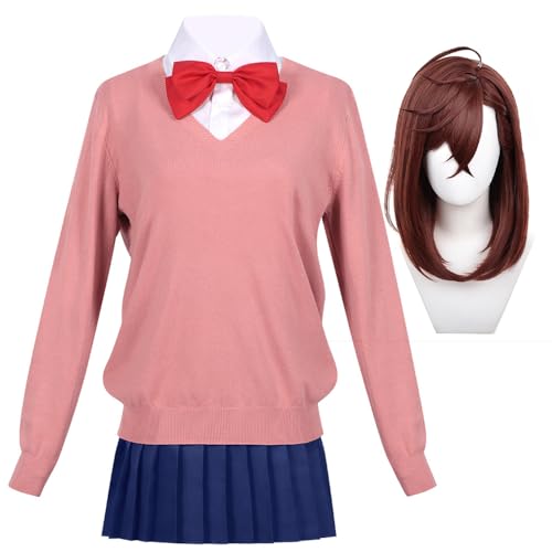 Gooyeh Ayase Momo Cosplay Kostüm DAN DA DAN Anime DAN DA DAN Ayase Momo Cos Rosa Damen-Uniform-Set Anime Cosplay Halloween Weihnachten Karneval Party von Gooyeh