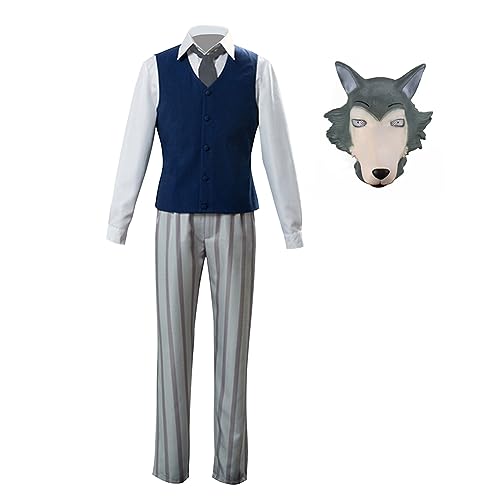 Gooyeh BEASTARS Cosplay Kostüm legoshi gleiche anime kostüm Halloween cosplay volles set kostüm + maske kopfbedeckung von Gooyeh