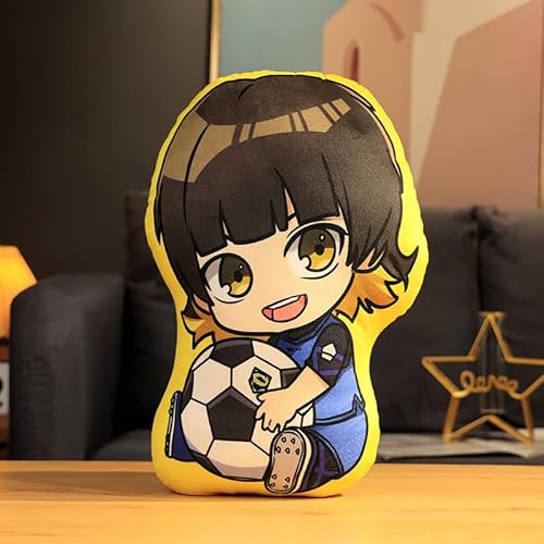 Gooyeh Blue Lock Kissen Binäre Anime Plüsch Puppe Anime Figuren Sitzende Position Plüsch Spielzeug Sofa Auto Kissen Dekoration 45CM von Gooyeh