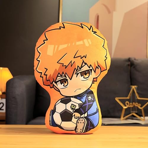 Gooyeh Blue Lock Kissen Binäre Anime Plüsch Puppe Anime Figuren Sitzende Position Plüsch Spielzeug Sofa Auto Kissen Dekoration 45CM von Gooyeh