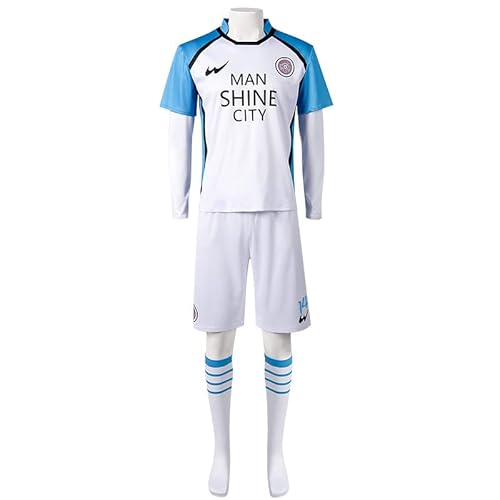 Gooyeh Cosplay BLUE LOCK Kostüm Fußballtrikot Seishiro Nagi Anime Cosplay Halloween Anime Cosplay Atmungsaktive Sportbekleidung Lose Kurzarm Rundhalsausschnitt Top Casual von Gooyeh