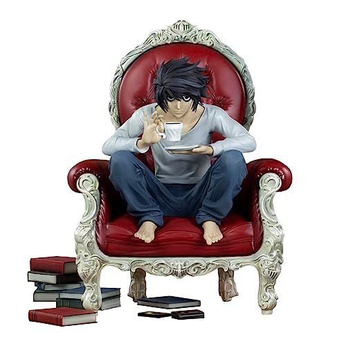 Gooyeh Death Note Figur L Anime Figuren Statue L Couch sitzend Figur Modell Sammlung Schreibtisch Ornament Geburtstagsgeschenk 24CM von Gooyeh