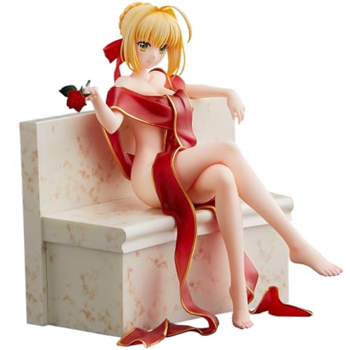 Gooyeh FGO Figuren Nero Claudius Actionfiguren Sitzende Modell Statue Fate Stay Night Figur Sammlung Ornamente Dekoration 18CM von Gooyeh