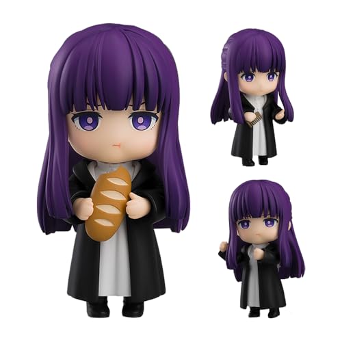 Gooyeh Farn-Actionfigur, 10 cm, Anime-Farn-Figur, 10 cm, Mini-Figur, austauschbares Kopfzubehör, Kuchendekoration, Sammlung, Desktop-Dekorationen, Geschenke von Gooyeh