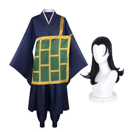 Gooyeh Geto Suguru Cosplay Kostüm Blau Robe Kimono Uniform Anime Karneval Halloween Kostüm Party für Männer von Gooyeh