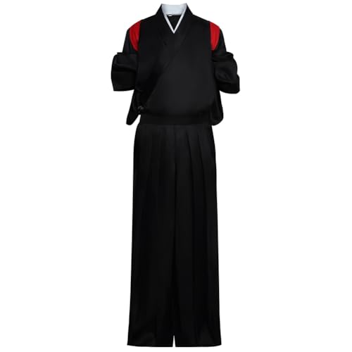 Gooyeh Haikyuu Cosplay Costumes, Anime Tobio Kageyama Cosplay, Schwarzes japanisches Kimono-Set, Haikyuu Herren Kimono Manga Set, Halloween-Kostüme von Gooyeh