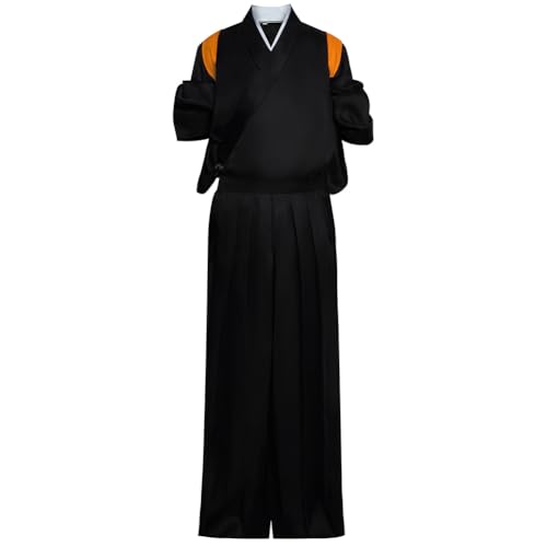 Gooyeh Haikyuu Cosplay Costumes, Anime Tobio Kageyama Cosplay, Schwarzes japanisches Kimono-Set, Haikyuu Herren Kimono Manga Set, Halloween-Kostüme von Gooyeh