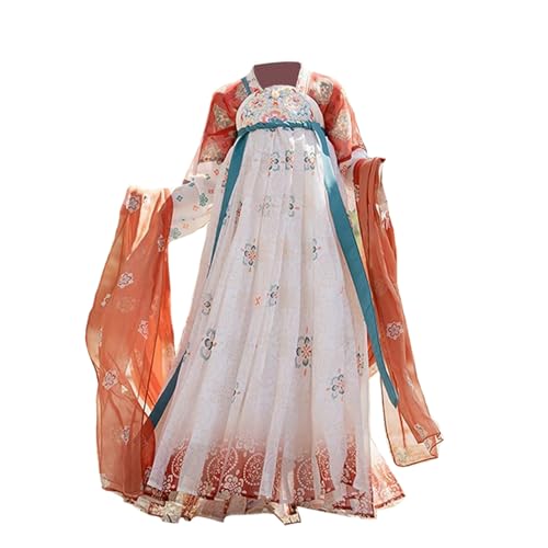 Gooyeh Hanfu Kleid Mädchen - Langarm Hanfu Kleid Damen Traditionelles Chinesisches Hanfu,Kleid Kostüm Cosplay, Tang-Anzug Bühnenkostüm von Gooyeh