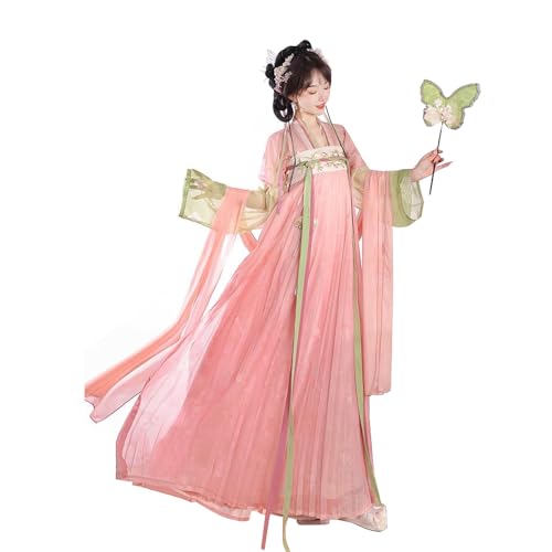 Gooyeh Hanfu Kleid für Damen und Mädchen, Tang Anzug Traditionelles Chinesisches Hanfu-Kleid für Frauen, Schnürkleid, Bühnenauftritt, Cosplay, Halloween-Kostüm von Gooyeh