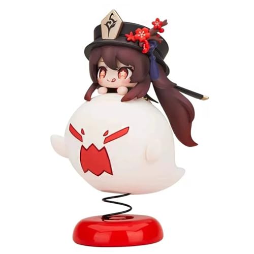 Gooyeh HuTao Anime Spielfiguren Cute Q Version der Action Figuren PVC Statue Modell Desktop Einrichtungen Geburtstagsgeschenk 10cm von Gooyeh