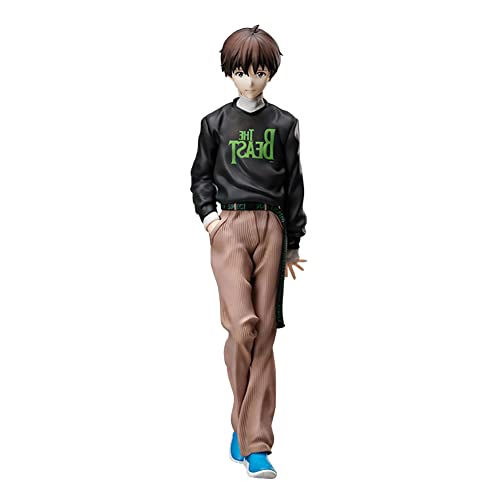 Gooyeh Ikari Shinji Figur Ikari Shinji Casual Hipster Kleidung Anime FigurPVC Statue Modell Desktop Ornament Geburtstagsgeschenk23cm von Gooyeh