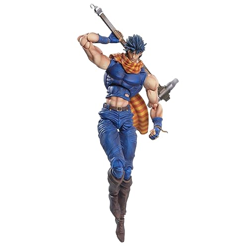 Gooyeh Anime Joseph Joestar Figur PVC Anime JJBA Actionfigur mit Zubehör Bewegliche Statue Modell Ornamente Desktop Sammlerstücke 17CM von Gooyeh