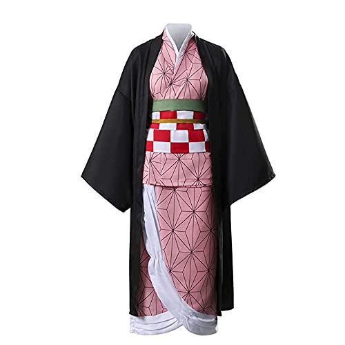 Gooyeh Kamado Nezuko Cosplay Kostüm Anime Cosplay Kamado Nezuko Kostüm Set für Frauen Anime Cosplay Outfits Anime Cosplay Halloween Weihnachten Karneval Party von Gooyeh