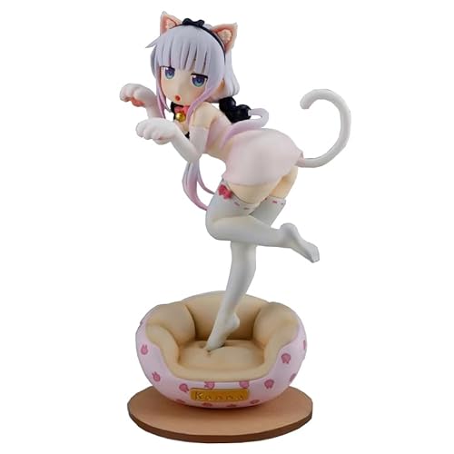 Gooyeh Kanna Kamui Figur Miss Kobayashi's Dragon Maid Anime Figuren Katzenkostüm Sofa einbeinige stehende Haltung Action Figur Ornament Statue Modell Sammlung Geschenk 21 * 9 * 18cm von Gooyeh