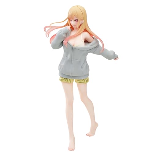 Gooyeh Kitagawa Marin Figur Anime My Dress-Up Darling Manga Charakter Kitagawa Marin Statue Pullover Style Modell Statue Collectibles Desktop Decorations 18CM von Gooyeh