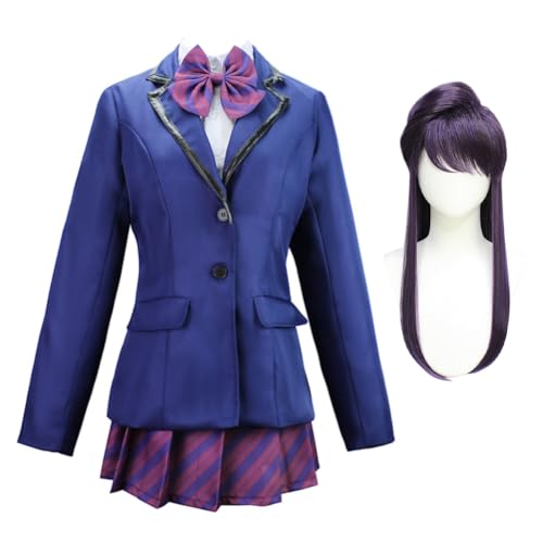 Gooyeh Komi Shoko Cosplay Komi Can 't Communicate Anime Kostüm Cosplay Campus Uniform Frauen Kostüm Thema Party Comic Con Halloween Cosplay Kostüm mit Perücke volles Set von Gooyeh