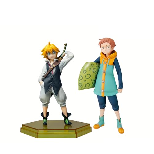 Gooyeh Meliodas und König Figurenset PVC Statue Modell Ornament Büro Heimdekoration Sammlerstücke Geschenk 16cm von Gooyeh