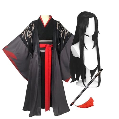 Gooyeh Mo Dao Zu Shi Cosplay Kostüm Wei Wuxian Lan Wangji Cosplay Costume Anime Grandmaster of Demonic Cultivation Cosplay Kostüm Weiying Ancient Hanfu Outfits Set für Halloween Karneval Party von Gooyeh